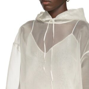 VALERIE STEVENS PURE SILK SHEER HOODIE